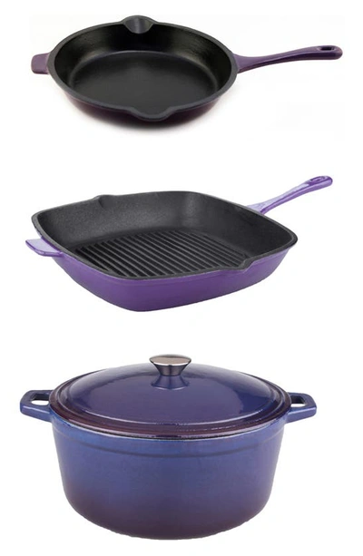 Berghoff Neo Cast Iron 4-piece Set In Purple