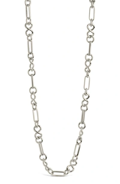 Sterling Forever Infinity Oval Link Chain Necklace In Silver