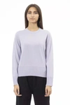 Alpha Studio Woman Sweater Lilac Size 6 Merino Wool In Silver