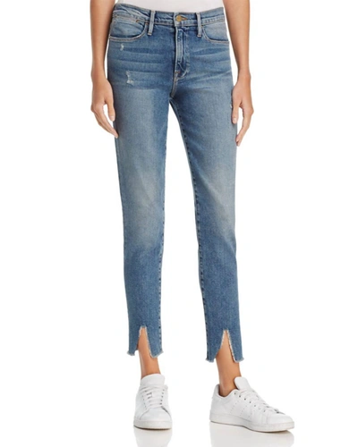 Frame Le High Skinny Split Jean In Beckett In Multi
