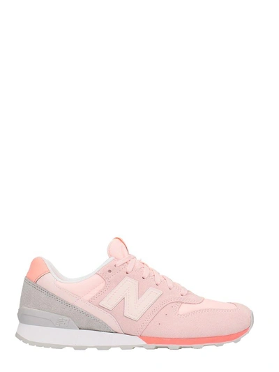 New Balance 996 Pink Grey Suede Sneakers In Rose-pink