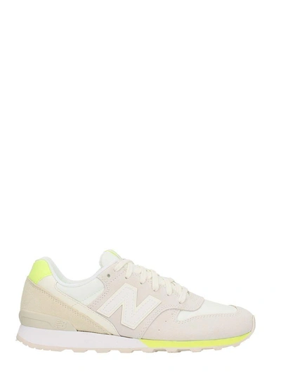 New Balance 996 Beige Suede Sneakers In White