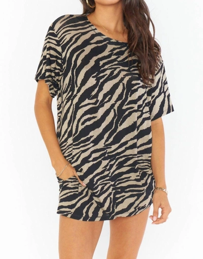 Show Me Your Mumu Wfh Set In Taupe Zebra In Multi
