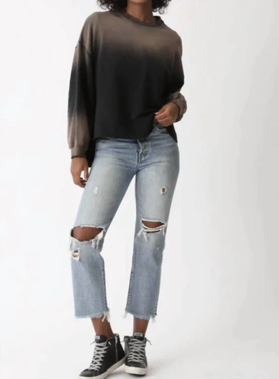 Electric & Rose Apollo Sweatshirt Sunbleach In Onyx/khaki In Multi