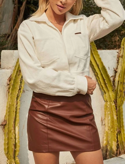 Lani The Label Hattie Skirt In Chocolate In Gold