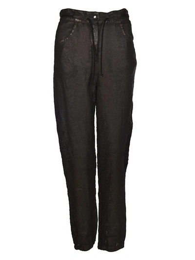 Brand Unique Straight Loose Trousers In Black