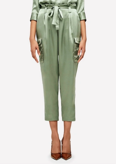 L Agence Roxy Paperbag Cargo Pant In Light Ivy In Multi
