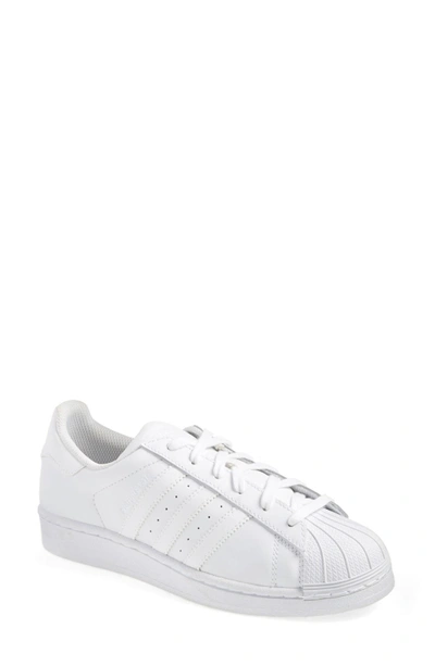Adidas Originals Superstar Sneaker In White/ Chalk Coral/ Off White