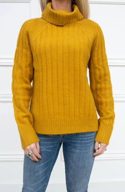 Rd Style Cable Knit Sweater In Dijon In Multi