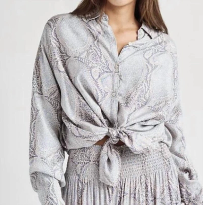 Splendid Mackenzie Shirt In Chicory Paisy In Multi