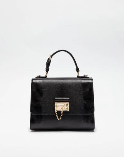Dolce & Gabbana Leather Monica Bag In Black