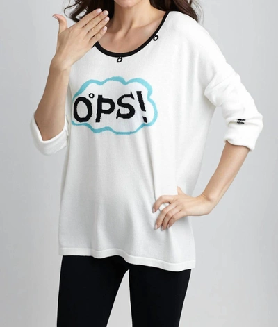 Angel Word Cloud Graphic Sweater In White Multi