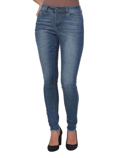 Lola Jeans Alexa Jeans In Distressed Antique Blue In Multi