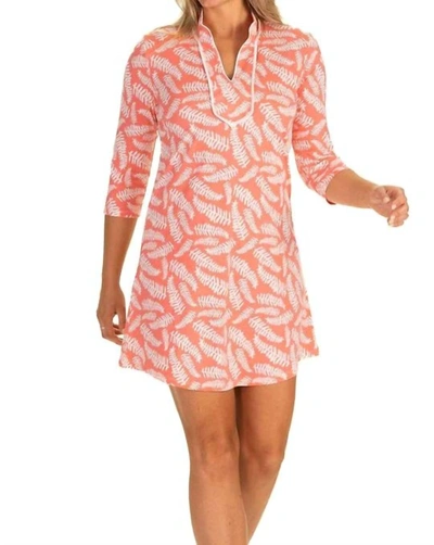 Duffield Lane Performance Mia Dress In Leland Gal Pink Fern In Multi