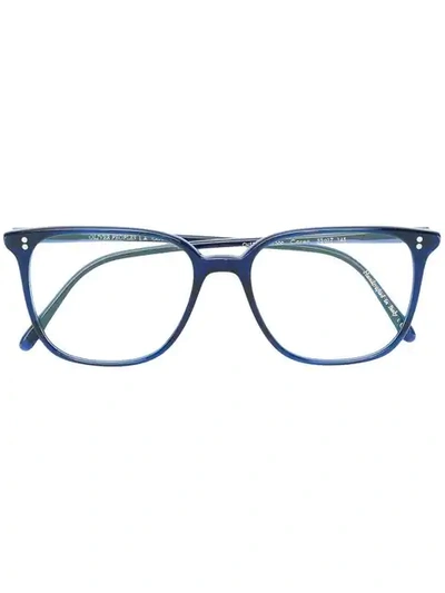 Oliver Peoples Square Shaped Glasses In Blue