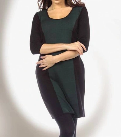 Angel Color Block Body-con Sweater Dress In Hunter In Green
