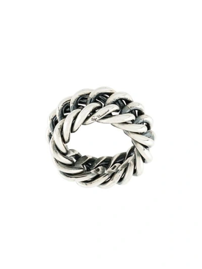 Ugo Cacciatori Chunky Chain Ring In Silver