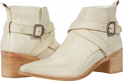 Free People Back Loop Ankle Boot In Bone In Beige
