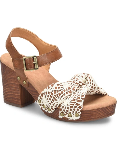 Korks Natalia Womens Webbed Studded Ankle Strap In Multi