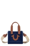True Religion Brand Jeans Tr Mini Denim Tote Bag In Dark Denim