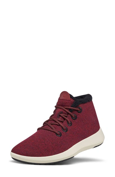 Allbirds Wool Runner Up Mizzle Sneaker In Up Mizzle Fluffs - Thrive Crimson