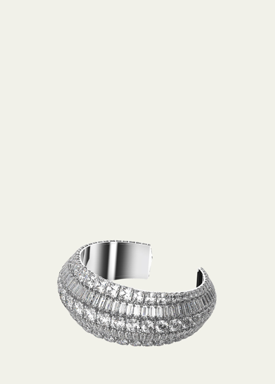 Swarovski Hyperbola Cuff Bracelet In White