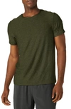 Beyond Yoga Featherweight Always Beyond Performance T-shirt In Beyond Olive Heather