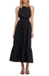 English Factory Open Back Sundress In Black