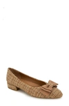 Gentle Souls By Kenneth Cole Atlas Flat In Camel Fabric