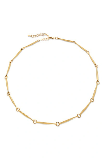 Monica Vinader Nura Link Necklace In 18ct Gold Vermeil/ Silver