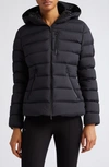 Moncler Herbe Quilted Hooded Down Jacket In Black