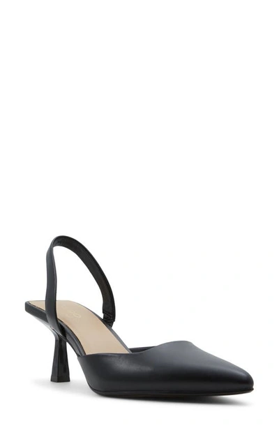 Aldo Basanti Pointed Toe Slingback Pump In Black