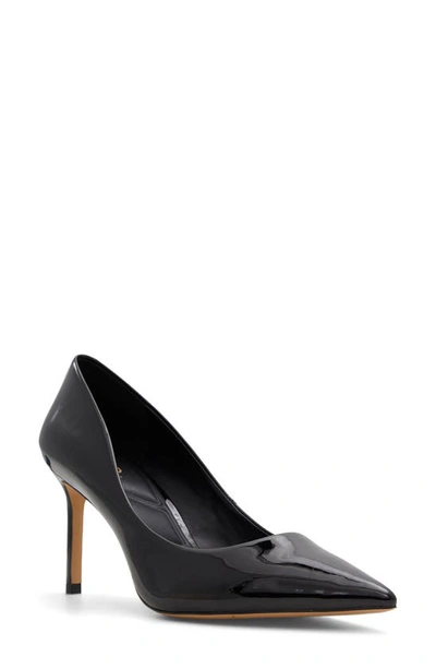 Aldo Stessy Pointed Toe Pump In Black Patent