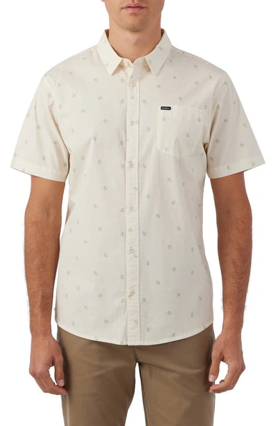O'neill Quiver Stretch Button-up Shirt In Cream