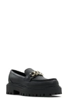 Aldo Brixtonn Platform Loafer In Black Leather