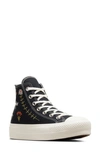 Converse Chuck Taylor® All Star® Lift High Top Platform Sneaker In Black/ Egret/ Brick