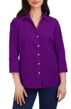 Foxcroft Mary Button-up Blouse In Orchid