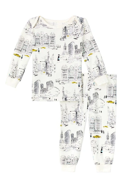 Bedhead Pajamas Babies' Boo Boo Fitted Stretch Organic Cotton Two-piece Pajamas In City That Never Sleeps