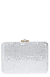 Judith Leiber Crystal Embellished Slim Frame Clutch In Champagne Gold Rhine