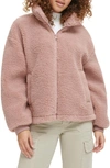 Levi's Zip Front Teddy Jacket In Mauve