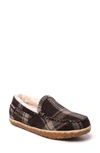 Minnetonka Tempe Moccasin Slipper In Chocolate Plaid