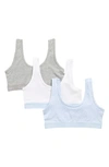 Calvin Klein Kids' Classic Bralette In White Dots/ White/ H. Grey
