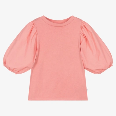 Molo Teen Girls Pink Organic Cotton T-shirt
