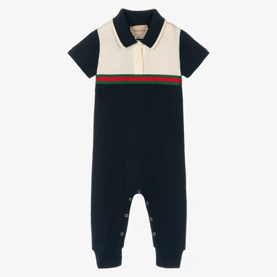 GUCCI: jumpsuit + bib + hat set with Original logo - Milk