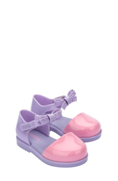 Melissa Kids' Amy Ankle Strap Flat In Lilac/ Pink