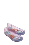 Melissa Kids' X Disney® The Little Mermaid Mini Ultragirl Flat In Clear/ Purp