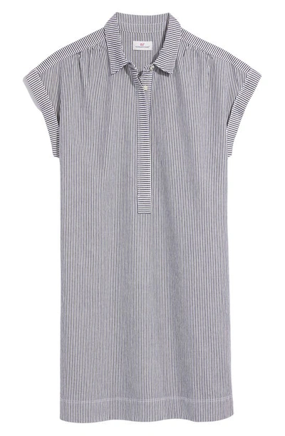 Vineyard Vines Stripe Denim Shirtdress In Navy