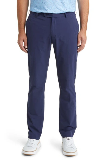 Peter Millar Crown Crafted Surge Performance Flat Front Trousers In Navy