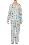 Kate Spade Print Pajamas In Aqua Port