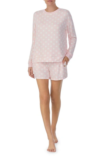 Kate Spade Print Short Pajamas In Pink
